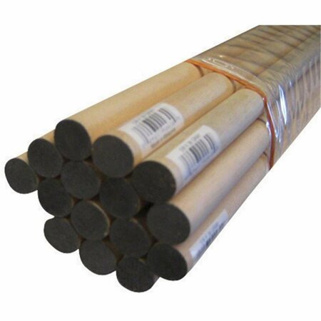 DENDESIGNS 02558-R0036C1 Thunderbird Forest Poplar Dowels Hardwood Grey - 0.62 x 36 in. DE2740465